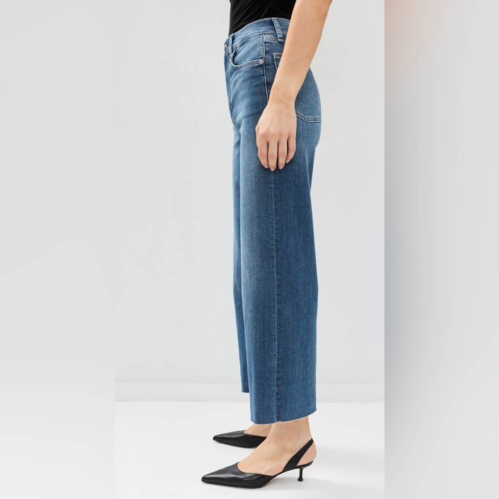 Rag & Bone Epic Andi High Rise Ankle Wide Jeans in Scout Size 28 Cropped Stretch - Picture 4 of 16